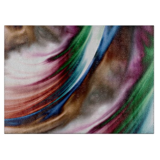 Wirbelwind Regenbogen Goldener Schnee Schneidebrett (Vorderseite)