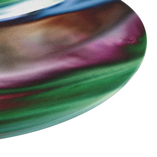 Wirbelwind Regenbogen Goldener Schnee Schneidebrett (Ecke)