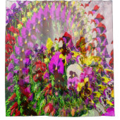 Wirbelwind von Stiefmütterchen.... Duschvorhang (Vorderseite)