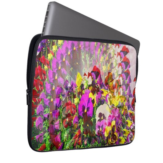 Wirbelwind von Stiefmütterchen.... Laptopschutzhülle (Vorne Rechts)