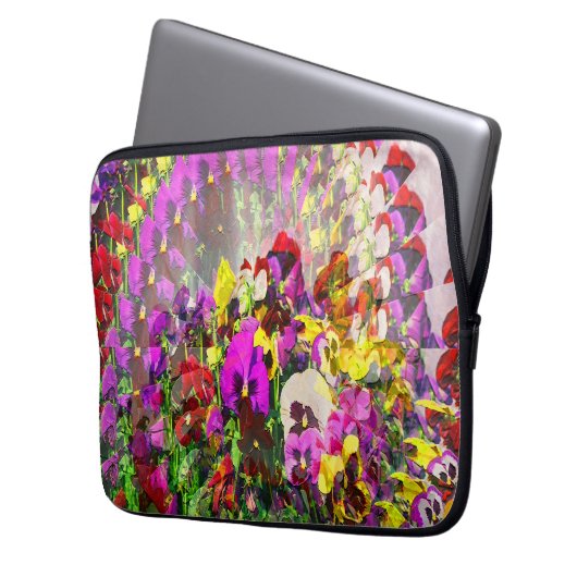 Wirbelwind von Stiefmütterchen.... Laptopschutzhülle (Vorderseite Links)