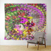 Wirbelwind von Stiefmütterchen.... Wandteppich (Beispiel (Horizontal))