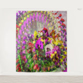 Wirbelwind von Stiefmütterchen.... Wandteppich (Vorderseite)