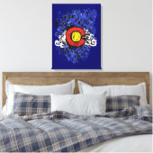 Wirble Abstrakte Colorado Flag Wall Leinwand (Insitu (Schlafzimmer))