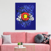 Wirble Abstrakte Colorado Flag Wall Leinwand (Insitu (Wohnzimmer))