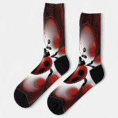 Wirble Abstrakte Ladybug Fraktal Art, Socken (Linkes Detail)