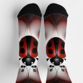 Wirble Abstrakte Ladybug Fraktal Art, Socken (Oben)