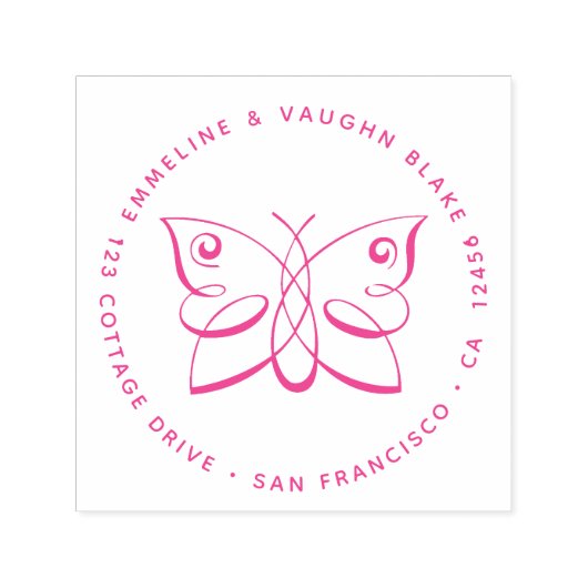 Wirble Abstrakte Rücksendeadresse Permastempel (Design)