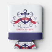 Wirble Akzente in rot und blau Dosenkühler (Rückseite)