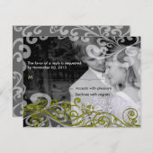 Wirble Antwortkarte für Foto RSVP Karte (Vorne/Hinten)