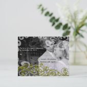 Wirble Antwortkarte für Foto RSVP Karte (Stehend Vorderseite)