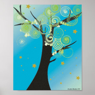 Wirble Baumdrucke Poster