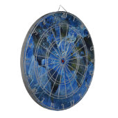 Wirble blaue Arylic Weltkarte Dartscheibe (Vorderseite Links)