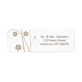 Wirble Bloom-Adressetikett