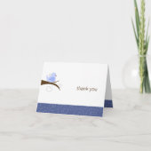 Wirble Blue Bird Note Card Vielen Dank Hinweis gek Dankeskarte (Vorderseite)