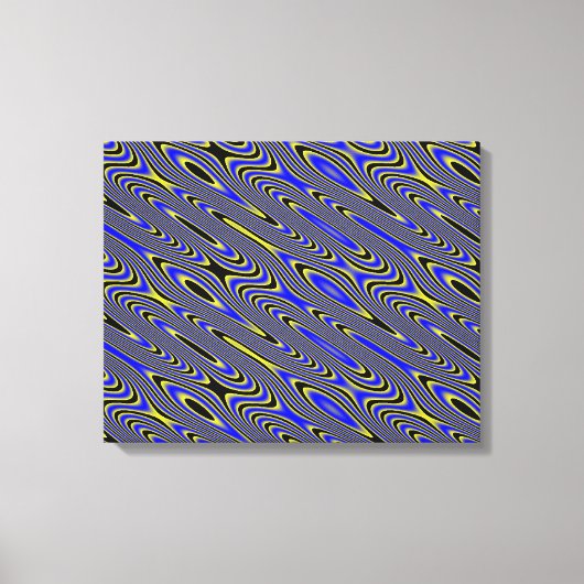 Wirble Canvas in Schwarz und Gelb Leinwanddruck (Vorderseite)