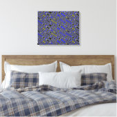 Wirble Canvas in Schwarz und Gelb Leinwanddruck (Insitu (Schlafzimmer))
