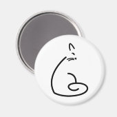 Wirble Cat-Silhouette Magnet (Vorderseite/Rückseite)