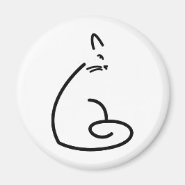 Wirble Cat-Silhouette Magnet