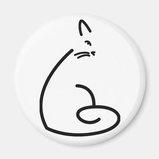 Wirble Cat-Silhouette Magnet (Vorne)