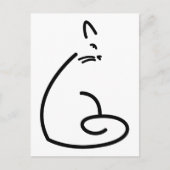Wirble Cat-Silhouette Postkarte (Vorderseite)