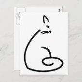 Wirble Cat-Silhouette Postkarte (Vorne/Hinten)