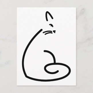 Wirble Cat-Silhouette Postkarte