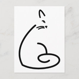 Wirble Cat-Silhouette Postkarte