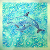 Wirble Dolphin-Familie Fensteraufkleber (Blatt 3)