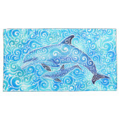 Wirble Dolphin-Familie Kissenbezug (Vorderseite-Rechts)