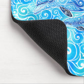 Wirble Dolphin-Familie Mousepad (Ecke)