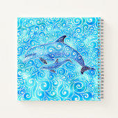 Wirble Dolphin-Familie Notizblock (Rückseite)