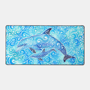 Wirble Dolphin-Familie Schreibtischunterlage