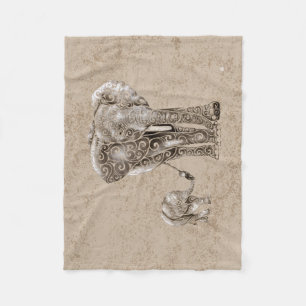 Wirble Elefantenfamilie Fleecedecke