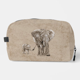 Wirble Elefantenfamilie Waschbeutel