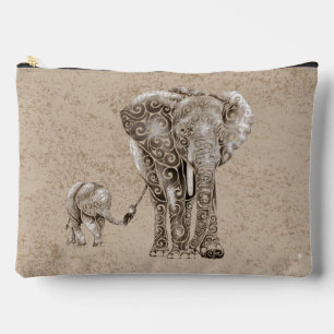 Wirble Elefantenfamilie Zubehörtasche