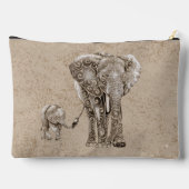 Wirble Elefantenfamilie Zubehörtasche (Rückseite)