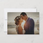 Wirble Elegant Blank Foto Hochzeit Vielen Dank Dankeskarte (Vorderseite)