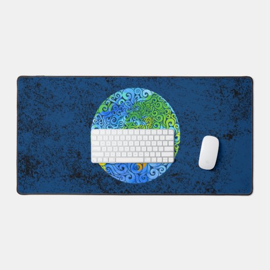 Wirble Erde Schreibtischunterlage (Tastatur & Maus)