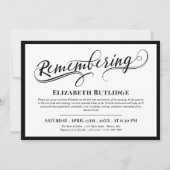 Wirble Erinnerung an den Schwarz-weißen Todestag Einladung (Vorderseite)