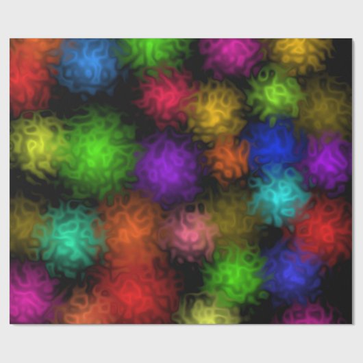 Wirble Farbblasen Geschenkpapier (Flach)