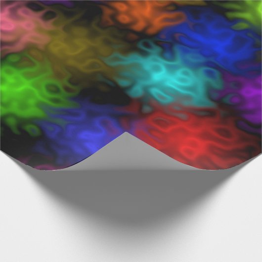 Wirble Farbblasen Geschenkpapier (Ecke)