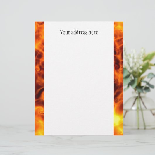 Wirble Flammen Briefkopf (Stehend Vorderseite)