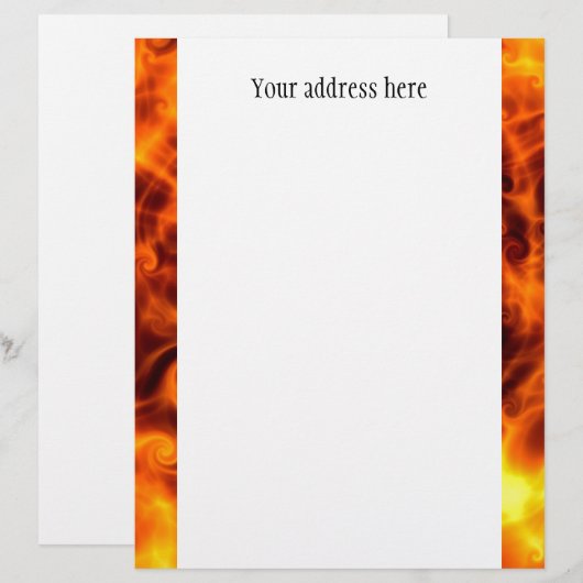 Wirble Flammen Briefkopf (Vorne/Hinten)