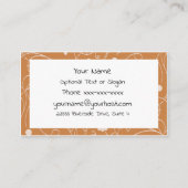 Wirble florale Monogramm-Visitenkarte Visitenkarte (Rückseite)