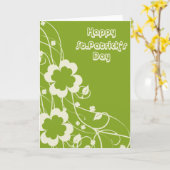 Wirble florale St.Patrick's Day Card Karte (Gelbe Blume)