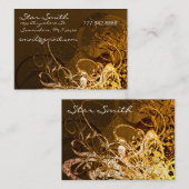 Wirble Florals Chocolate und Orange Sherbert Visitenkarte (Vorne/Hinten)