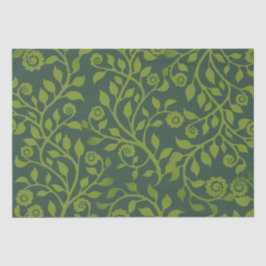 Wirble Foliage Elegant Boho Chic Grüne Natur Seidenpapier