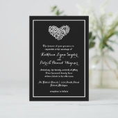 Wirble Herzhochzeit - Einladung zur Hochzeit 3x5 (Stehend Vorderseite)