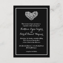 Wirble Herzhochzeit - Einladung zur Hochzeit 3x5